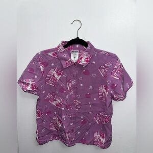 Hello Kitty Hot Topic Strawberry Milk Shirt Button Up